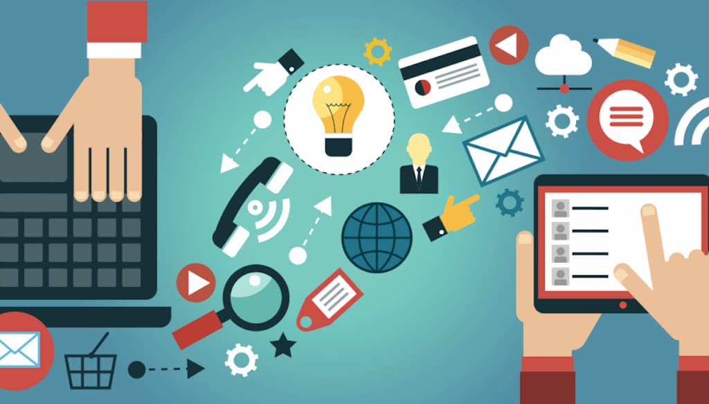 Iconos de transferencia de informacion en internet