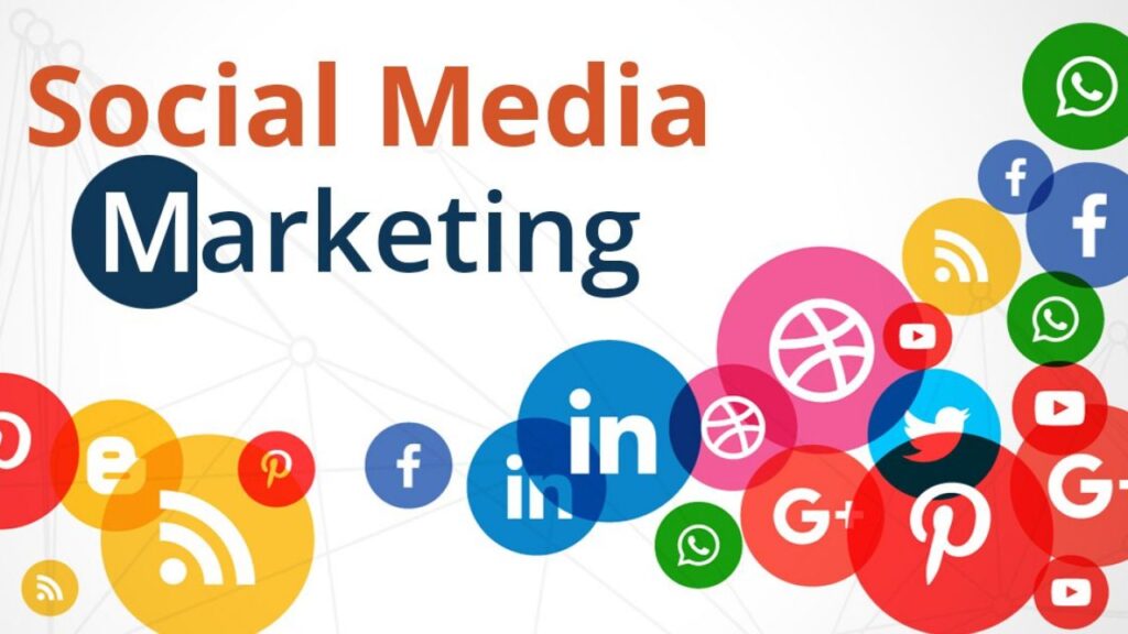 Banner con iconos de social media
